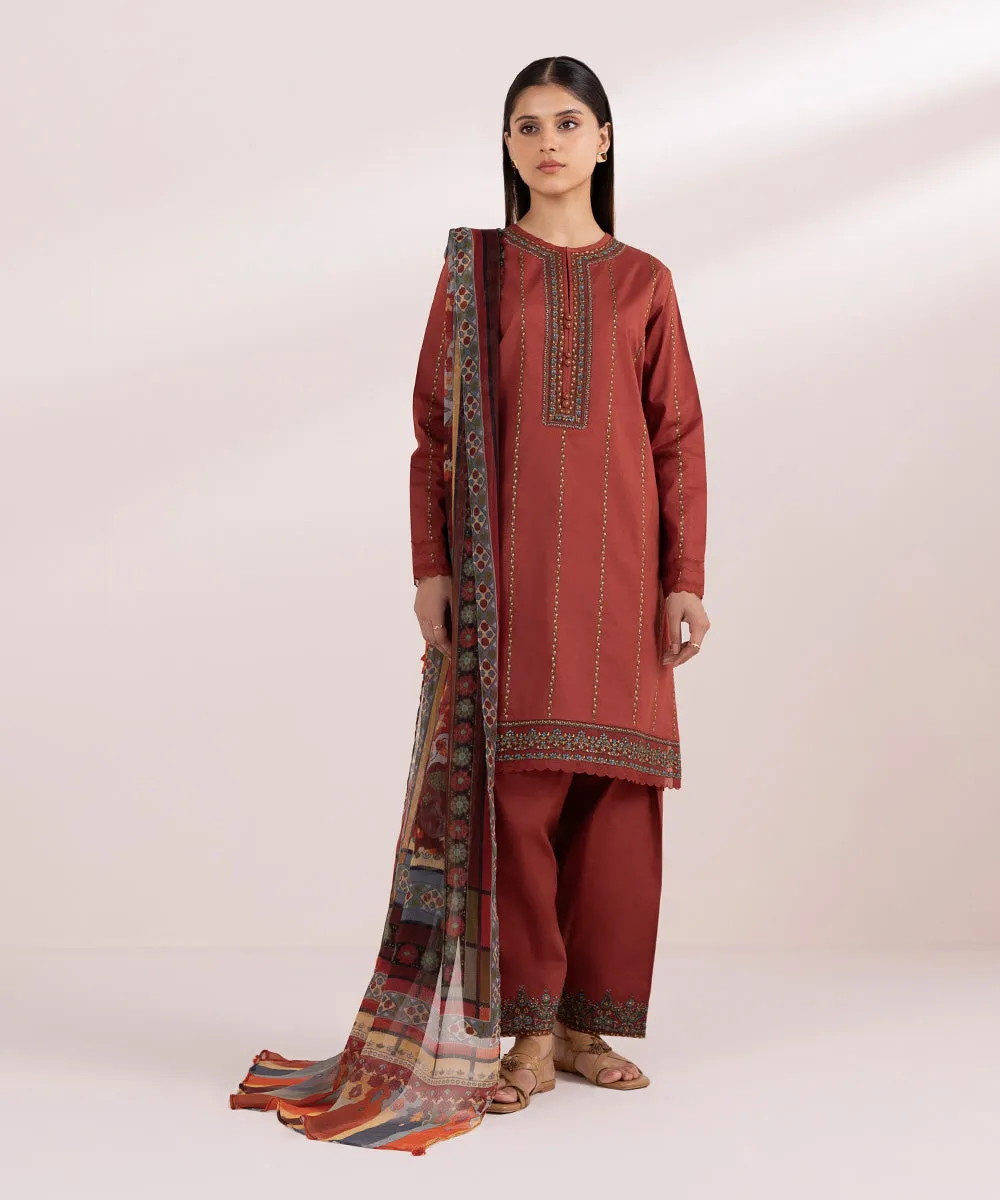 3 Piece - Embroidered Lawn Suit