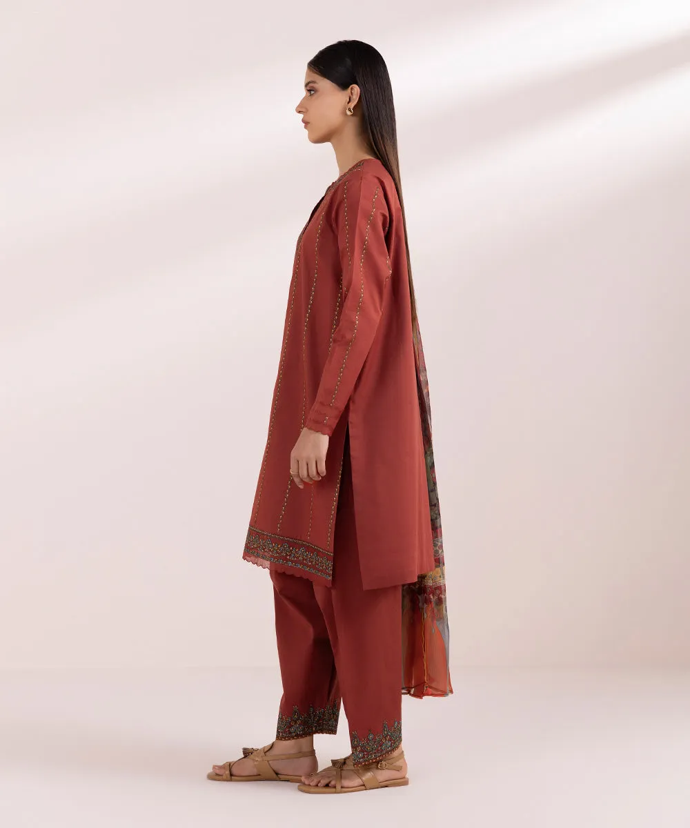 3 Piece - Embroidered Lawn Suit