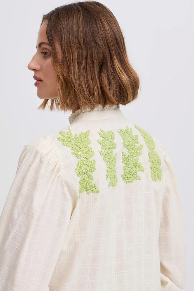 Atelier Reve Sanna Cream Embroidered Blouse