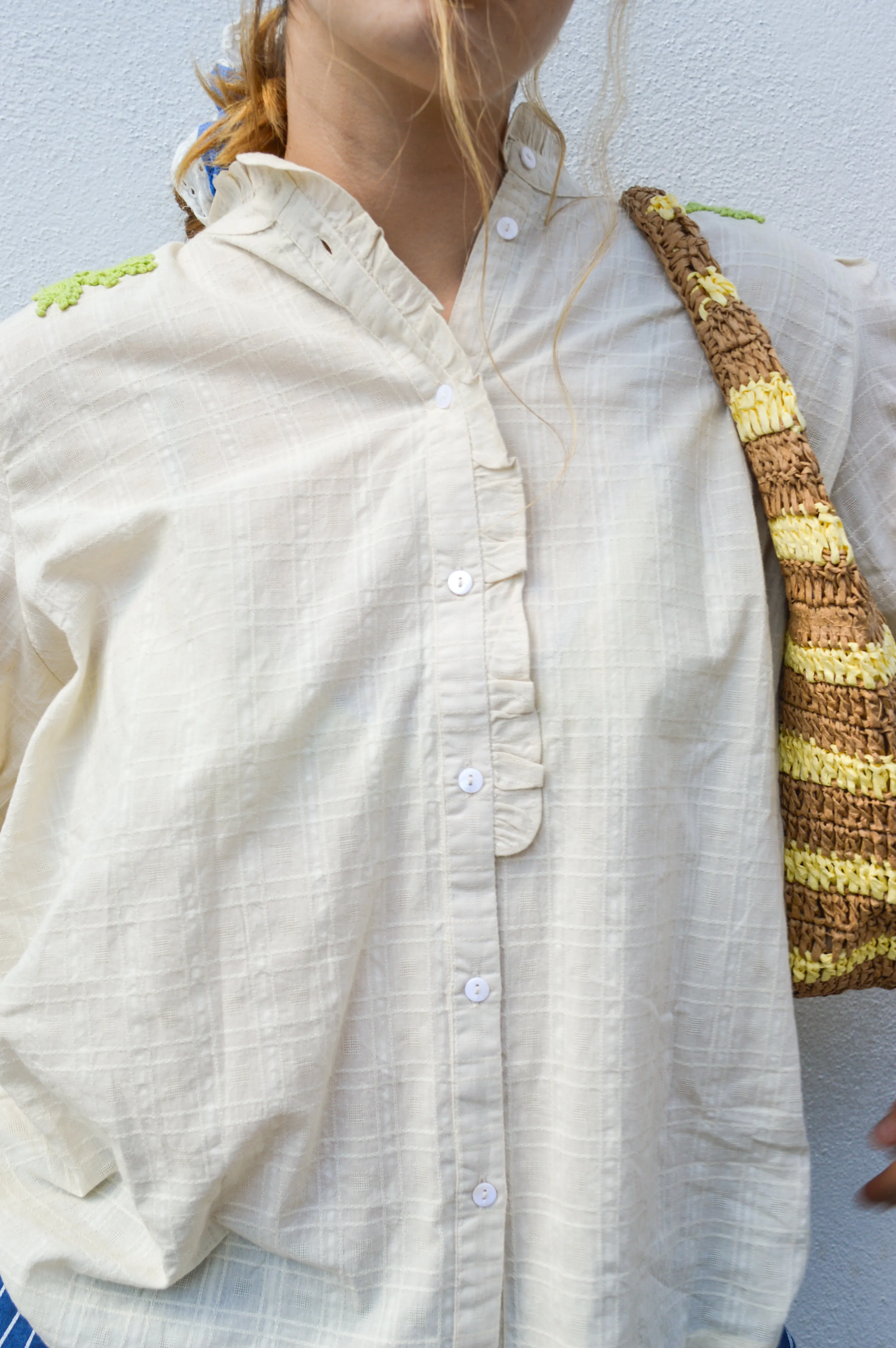 Atelier Reve Sanna Cream Embroidered Blouse