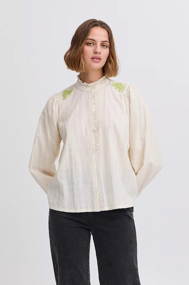 Atelier Reve Sanna Cream Embroidered Blouse