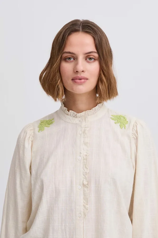 Atelier Reve Sanna Cream Embroidered Blouse