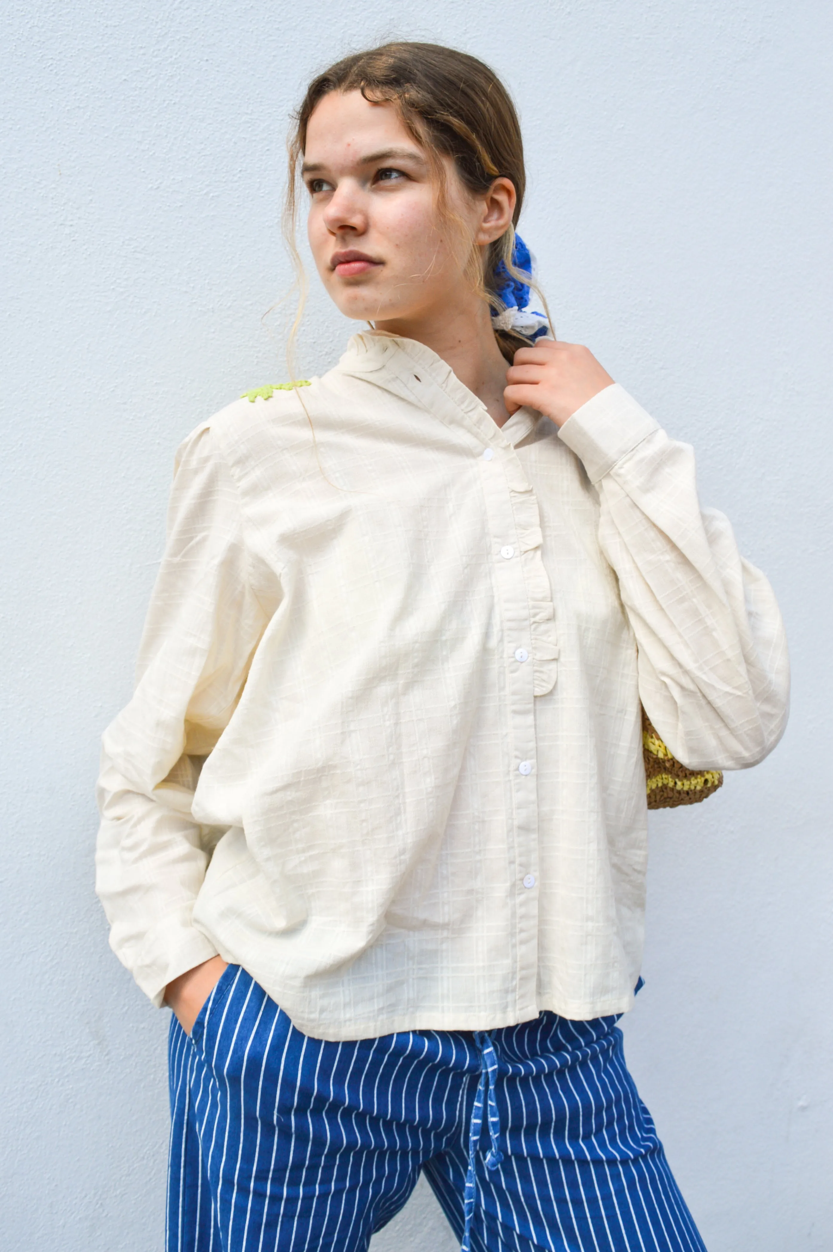 Atelier Reve Sanna Cream Embroidered Blouse