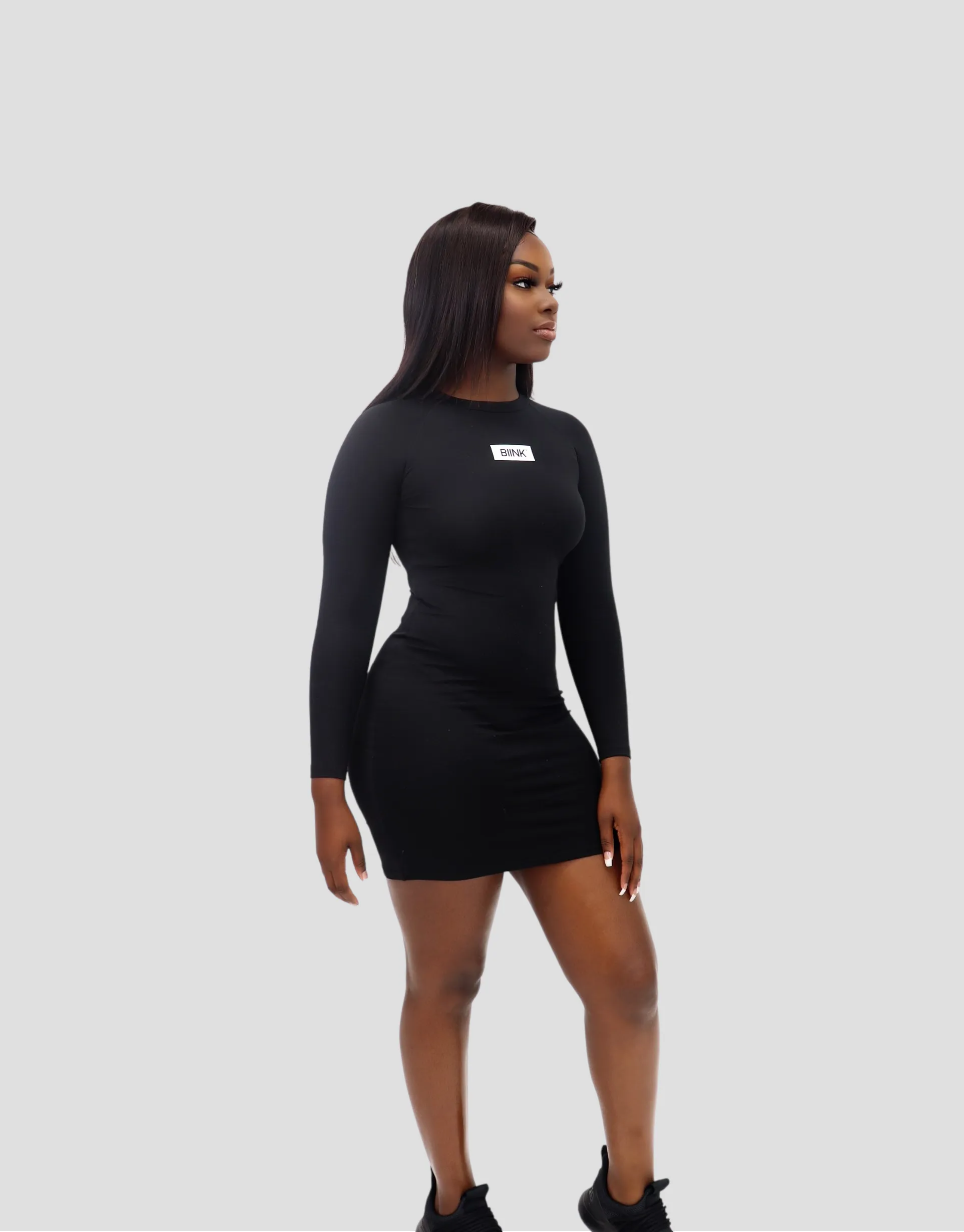 Box Logo Activewear Dress- Black