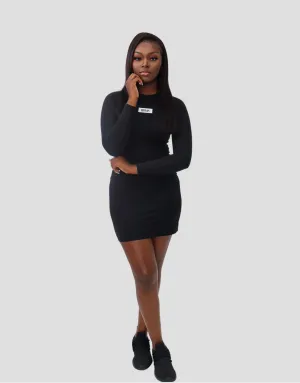 Box Logo Activewear Dress- Black
