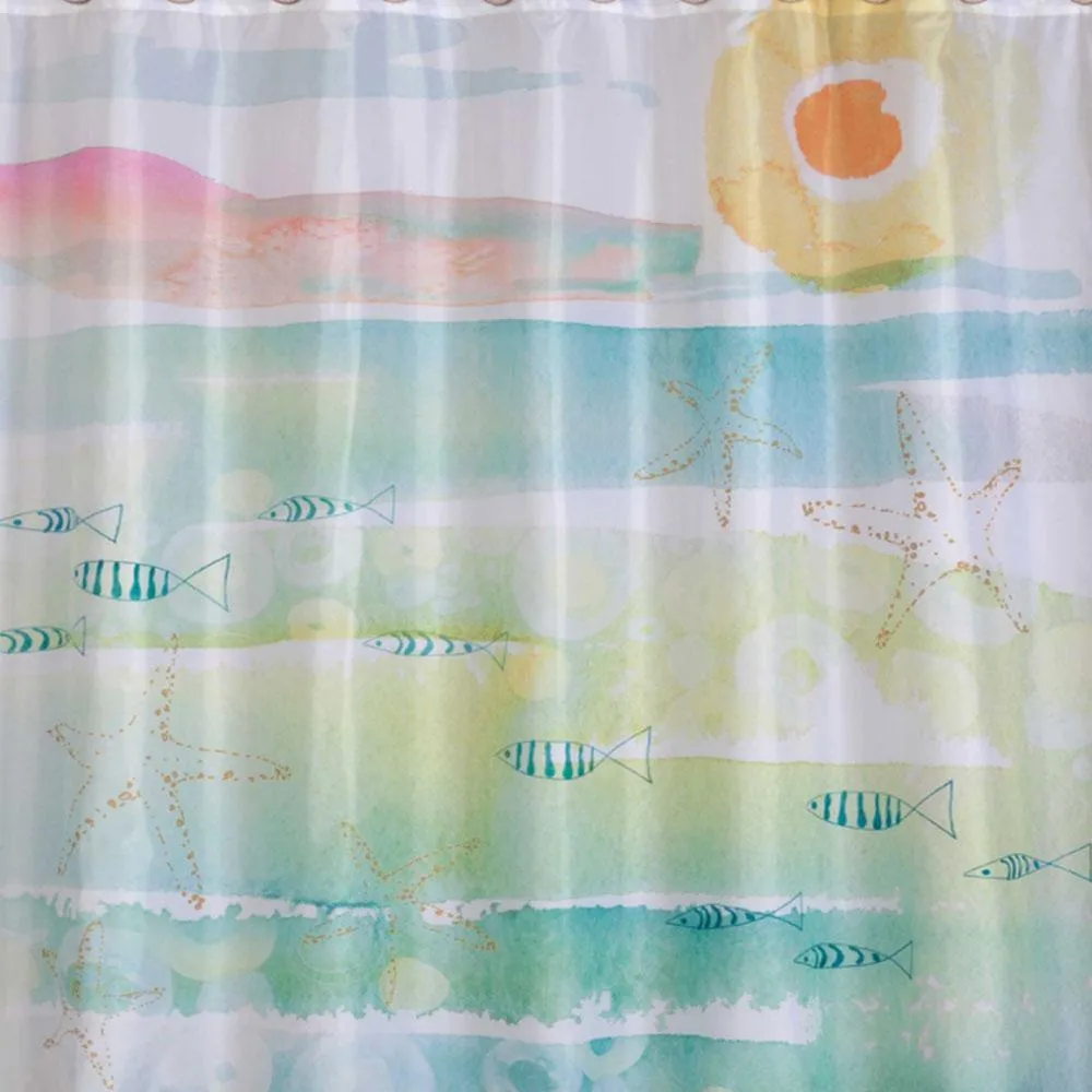By The Sea Fabric Shower Curtains By Kathy Davis