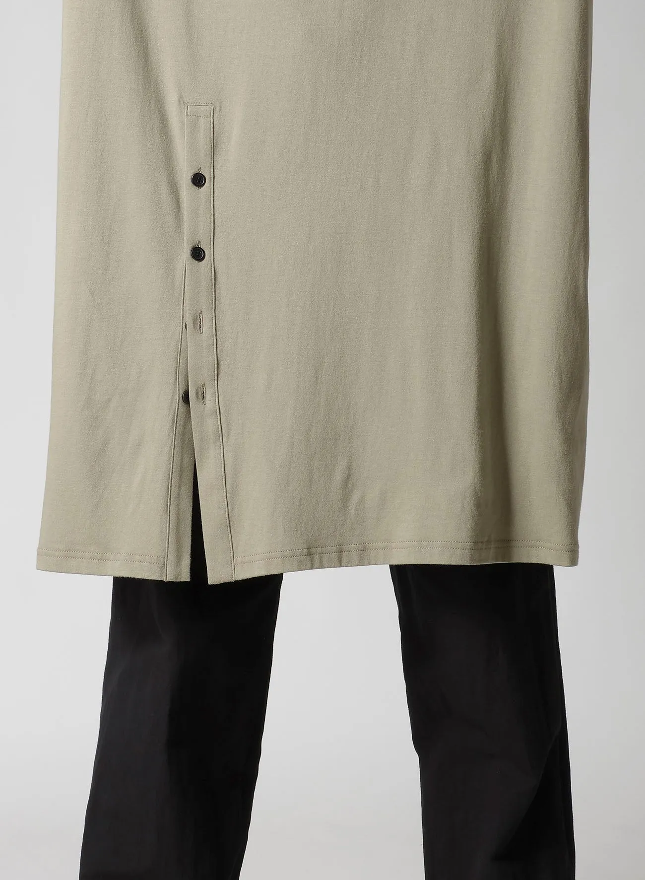 COMBED JERSEY HENRY NECK SHORT SLEEVE T