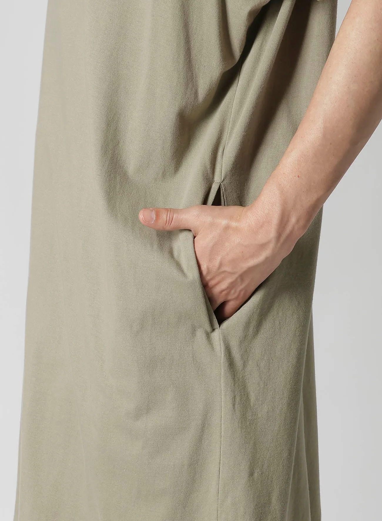 COMBED JERSEY HENRY NECK SHORT SLEEVE T