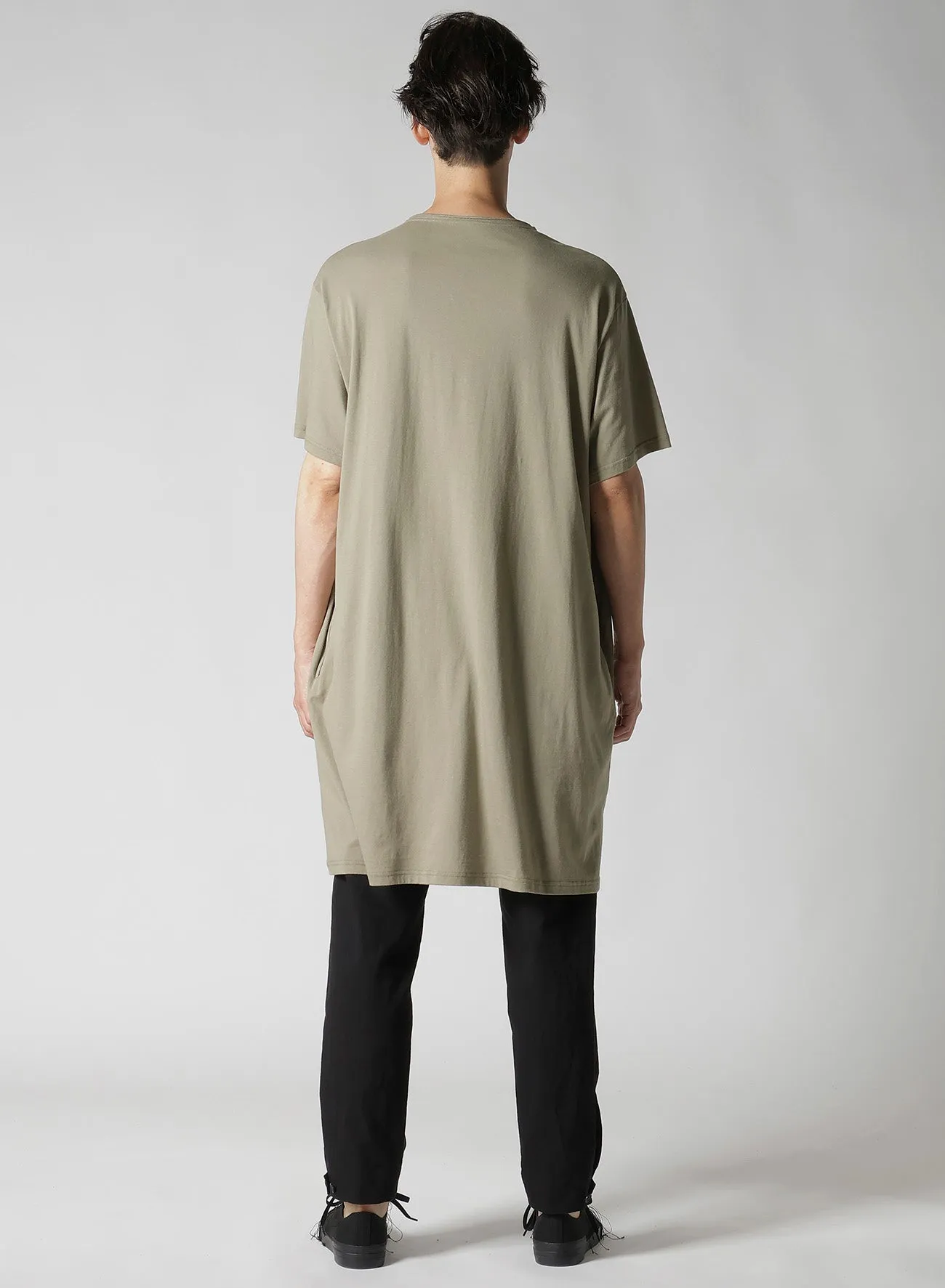 COMBED JERSEY HENRY NECK SHORT SLEEVE T