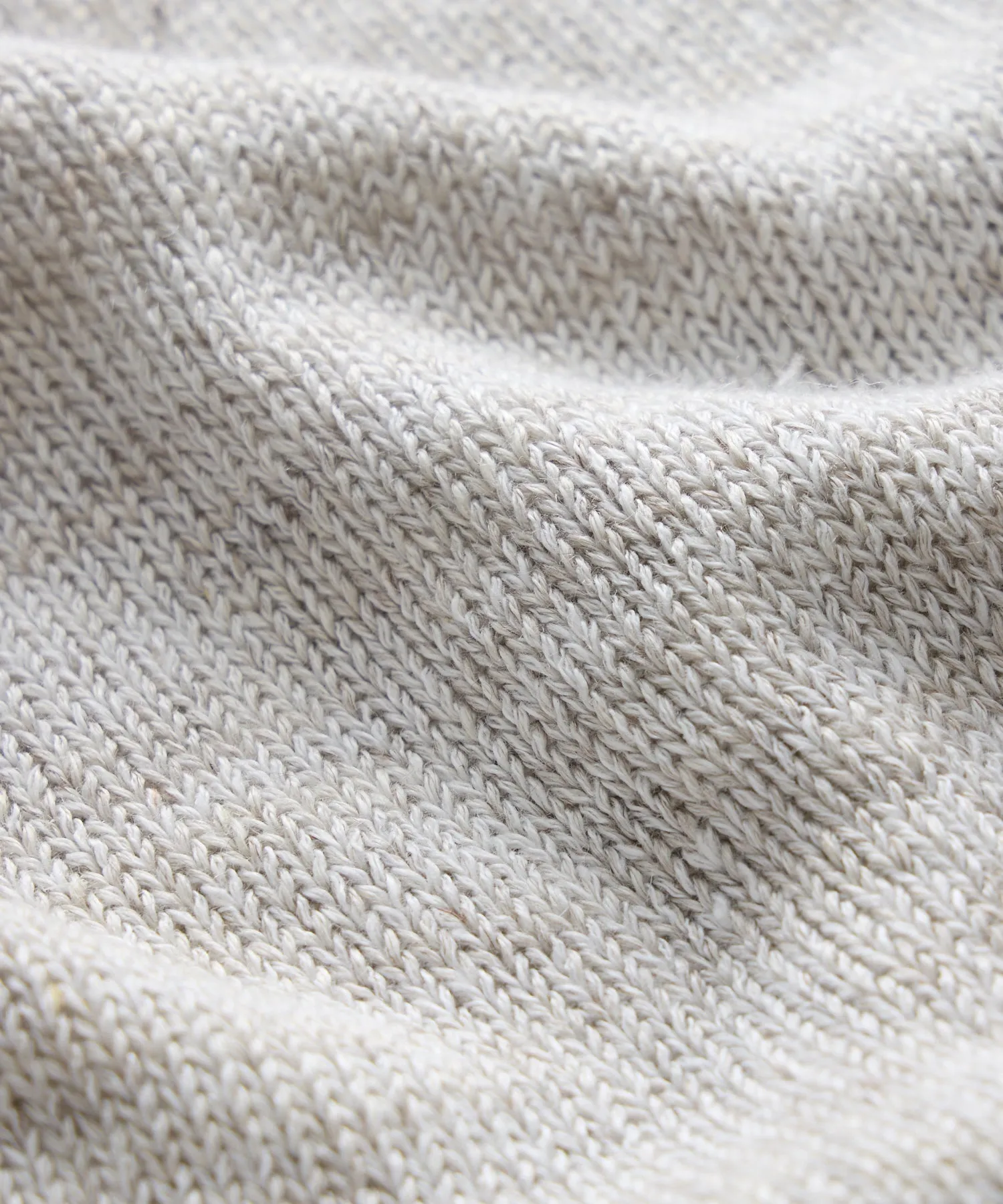 Inis Mein Linen Hurler V-Neck Sweater in Silver Marl