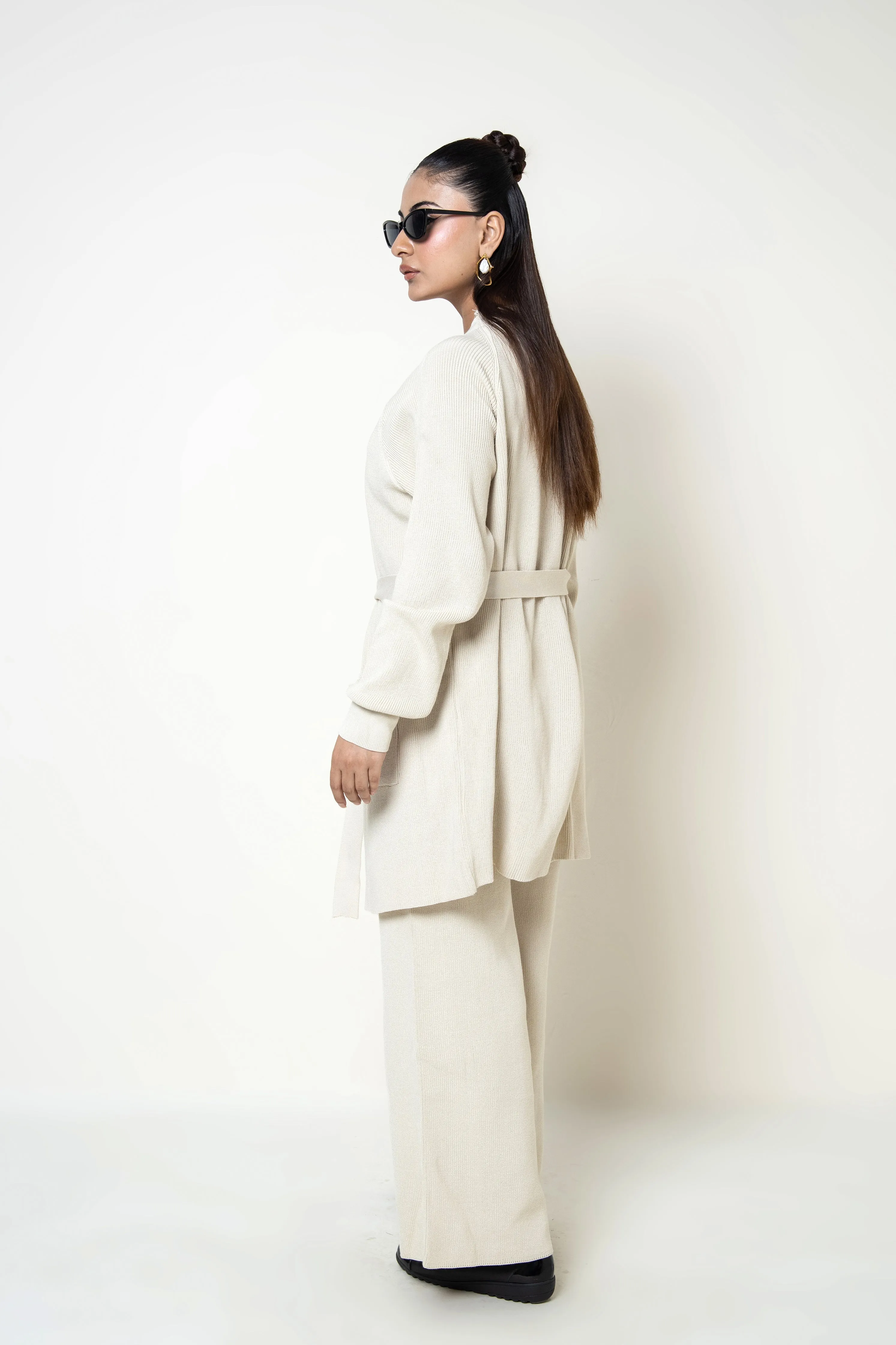 Minnesota Two pc Woolen Co-ord Set White