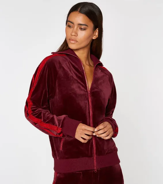 Pam & Gela - Burgundy Track Jacket
