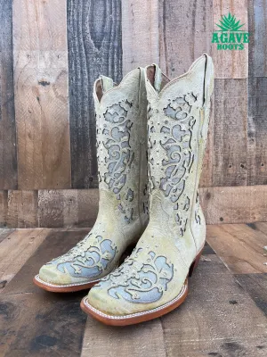 "CLARISSA" HEISER WHITE | WOMEN SQUARE TOE BOOTS