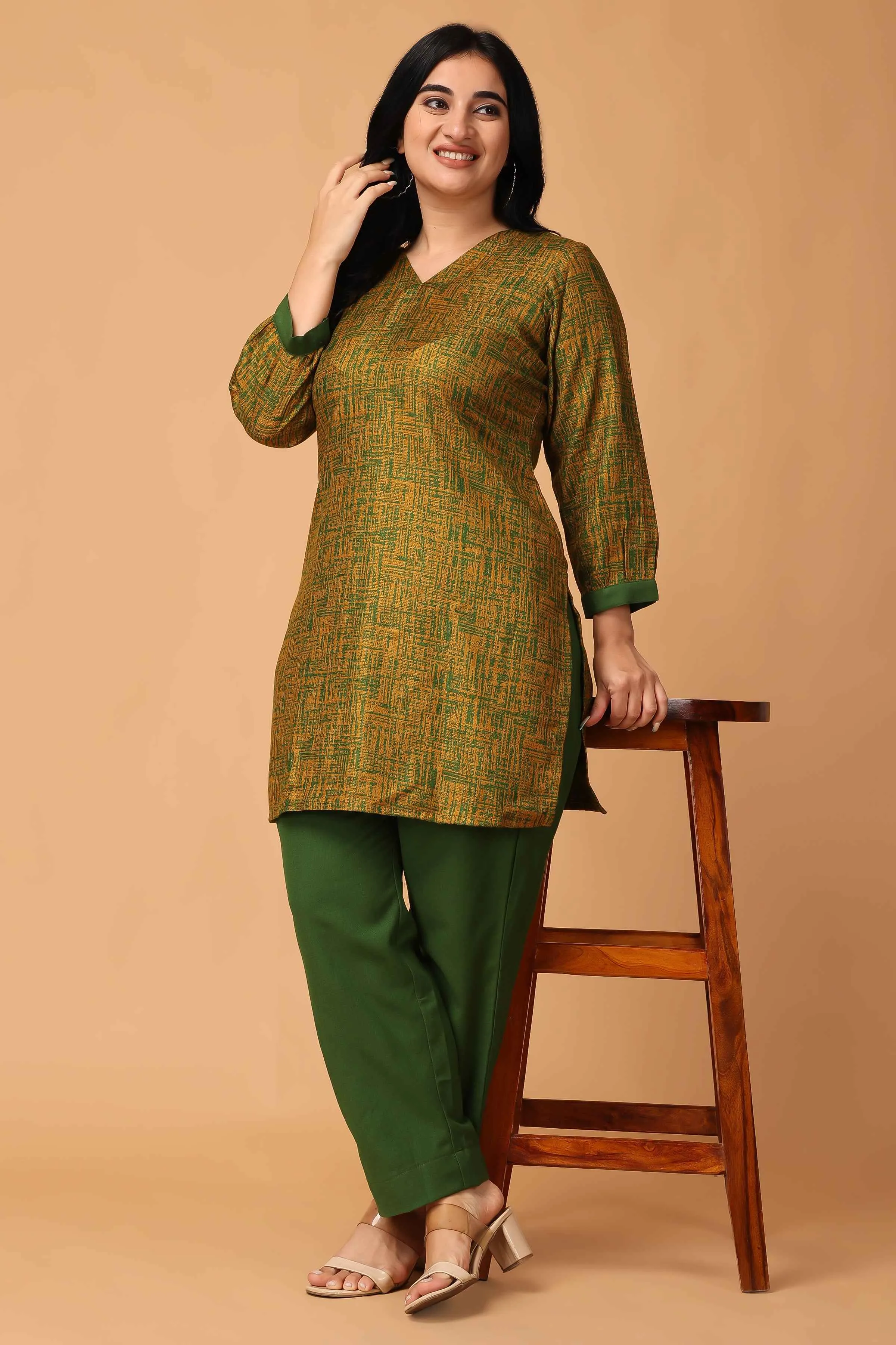 Sunset Serenade Woollen Short Kurta