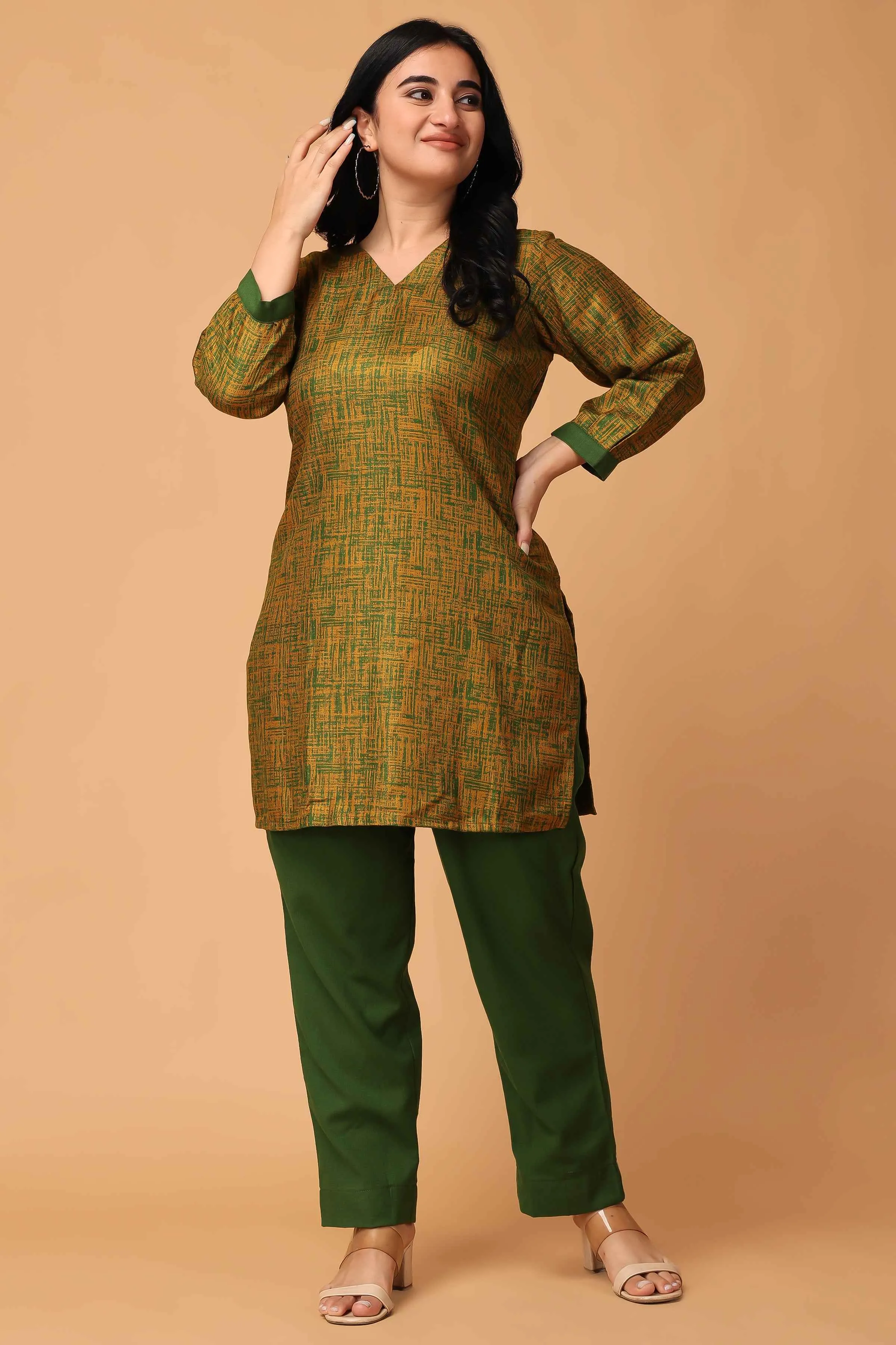 Sunset Serenade Woollen Short Kurta