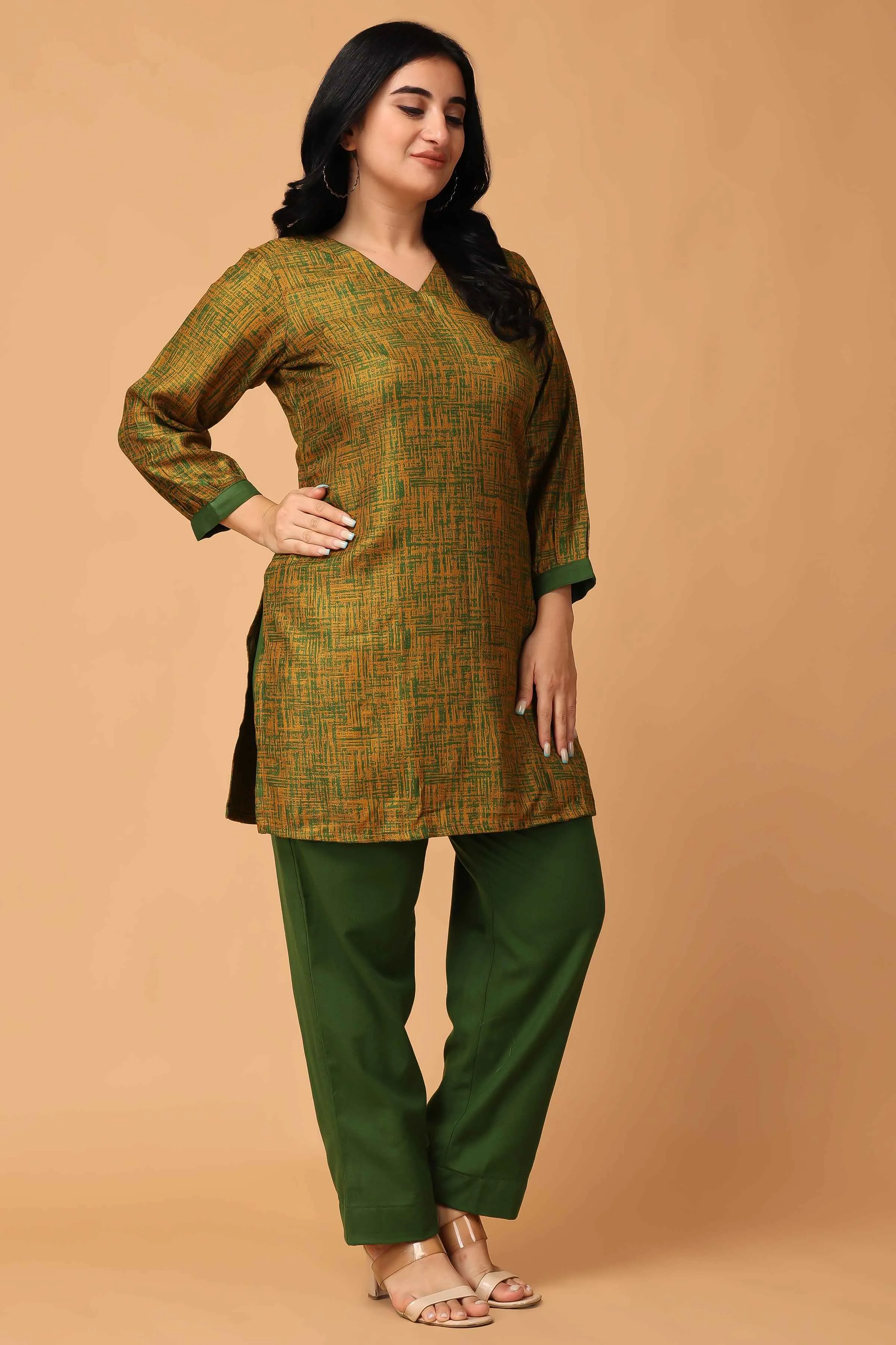 Sunset Serenade Woollen Short Kurta