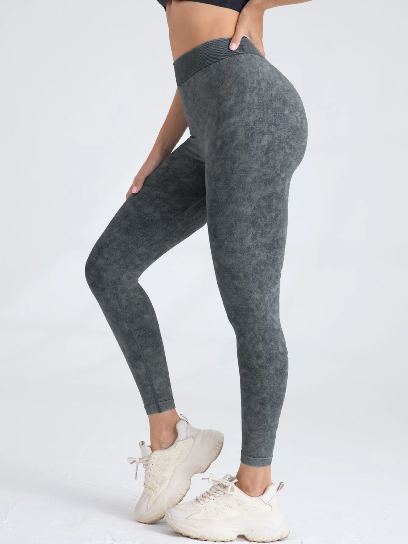 V Back Scrunch Butt Workout Leggings Women Seamless Gym Yoga Leggings High Waist