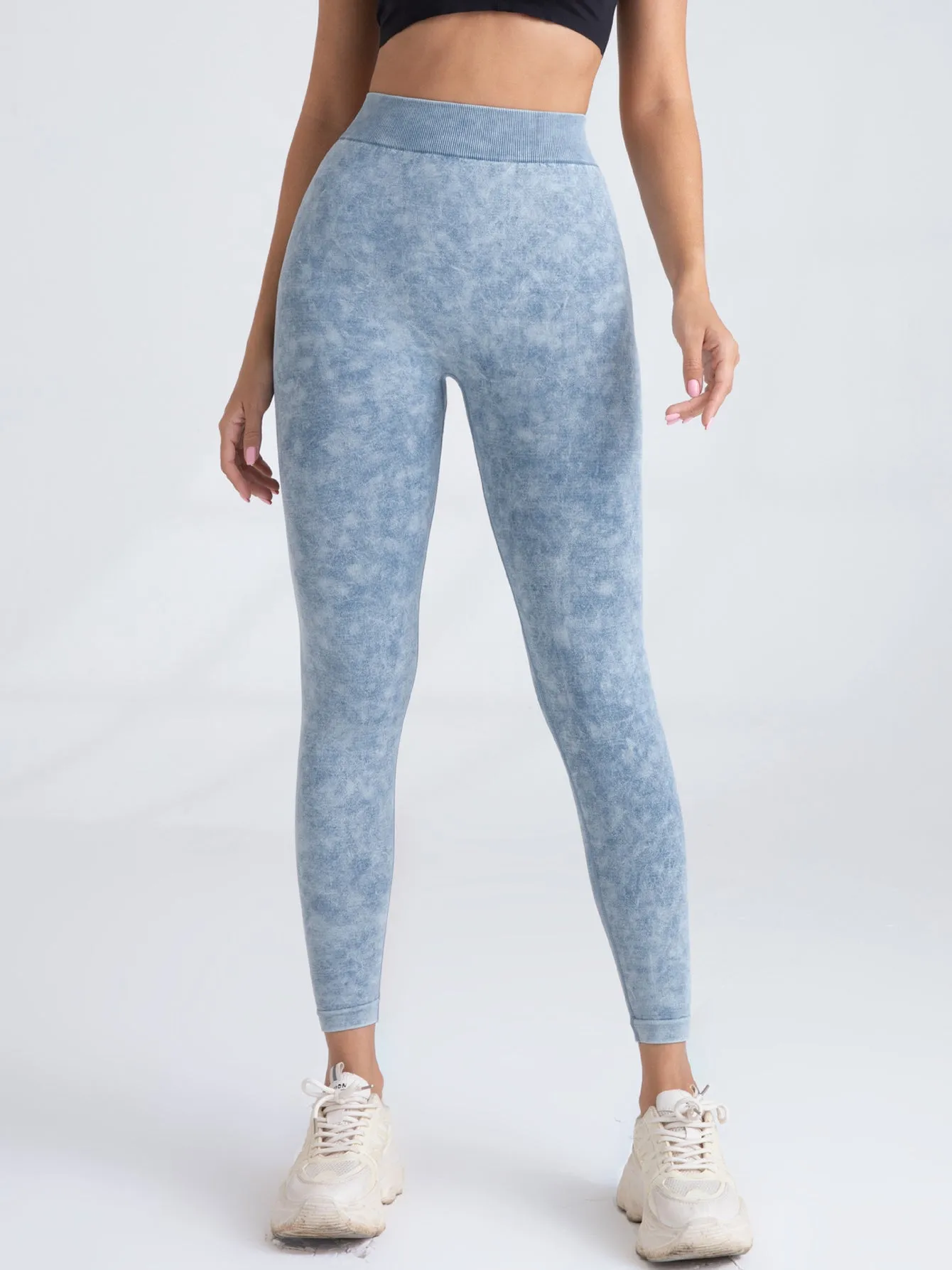 V Back Scrunch Butt Workout Leggings Women Seamless Gym Yoga Leggings High Waist