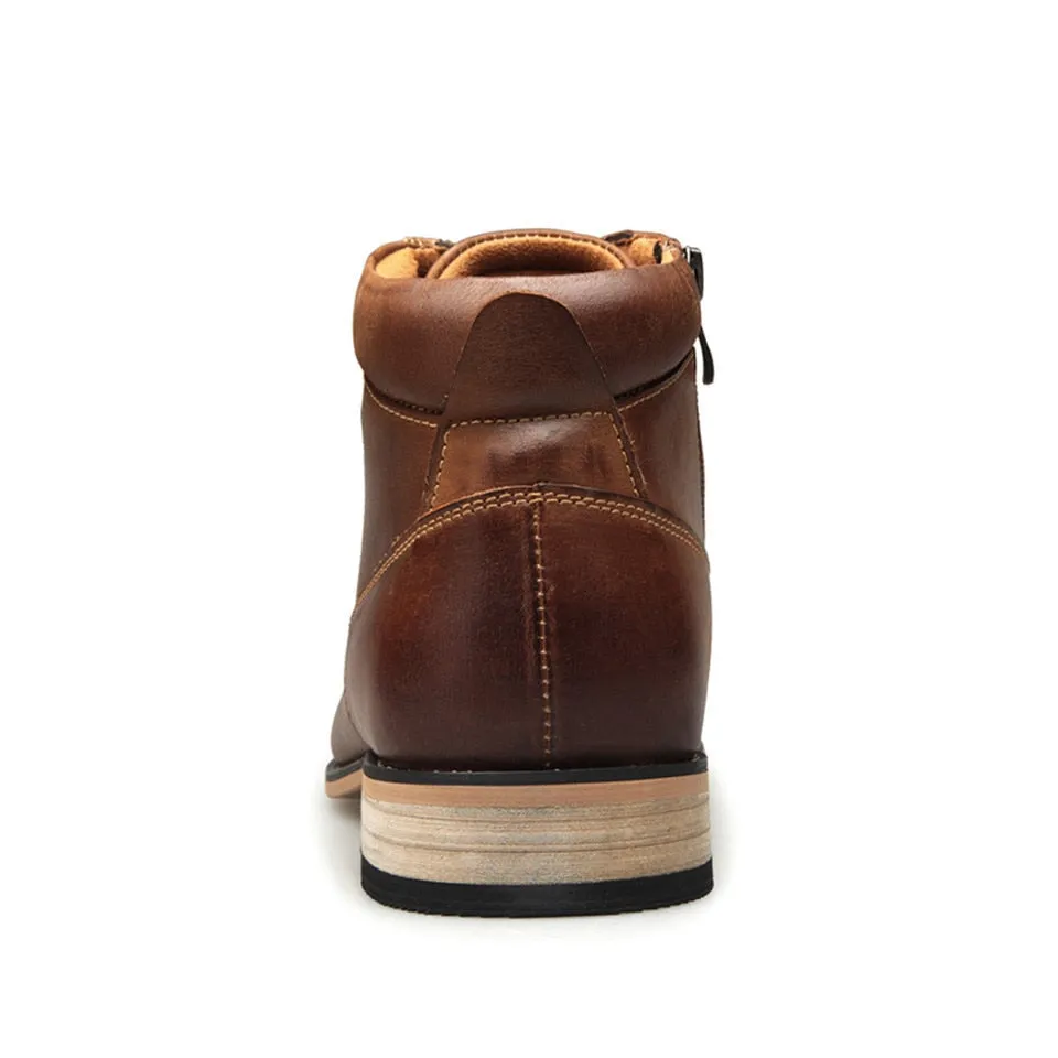 West Louis Classic Cow Side Zipper Leather Boots