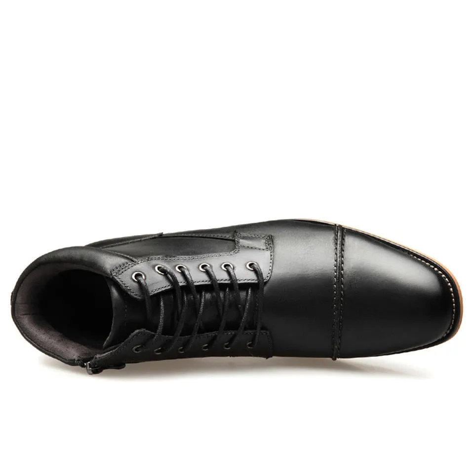 West Louis Classic Cow Side Zipper Leather Boots