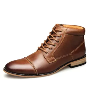 West Louis Classic Cow Side Zipper Leather Boots