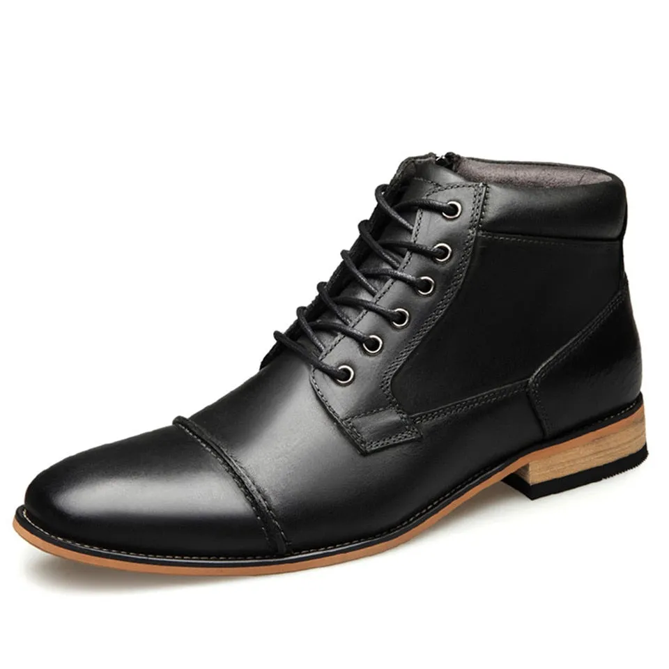 West Louis Classic Cow Side Zipper Leather Boots