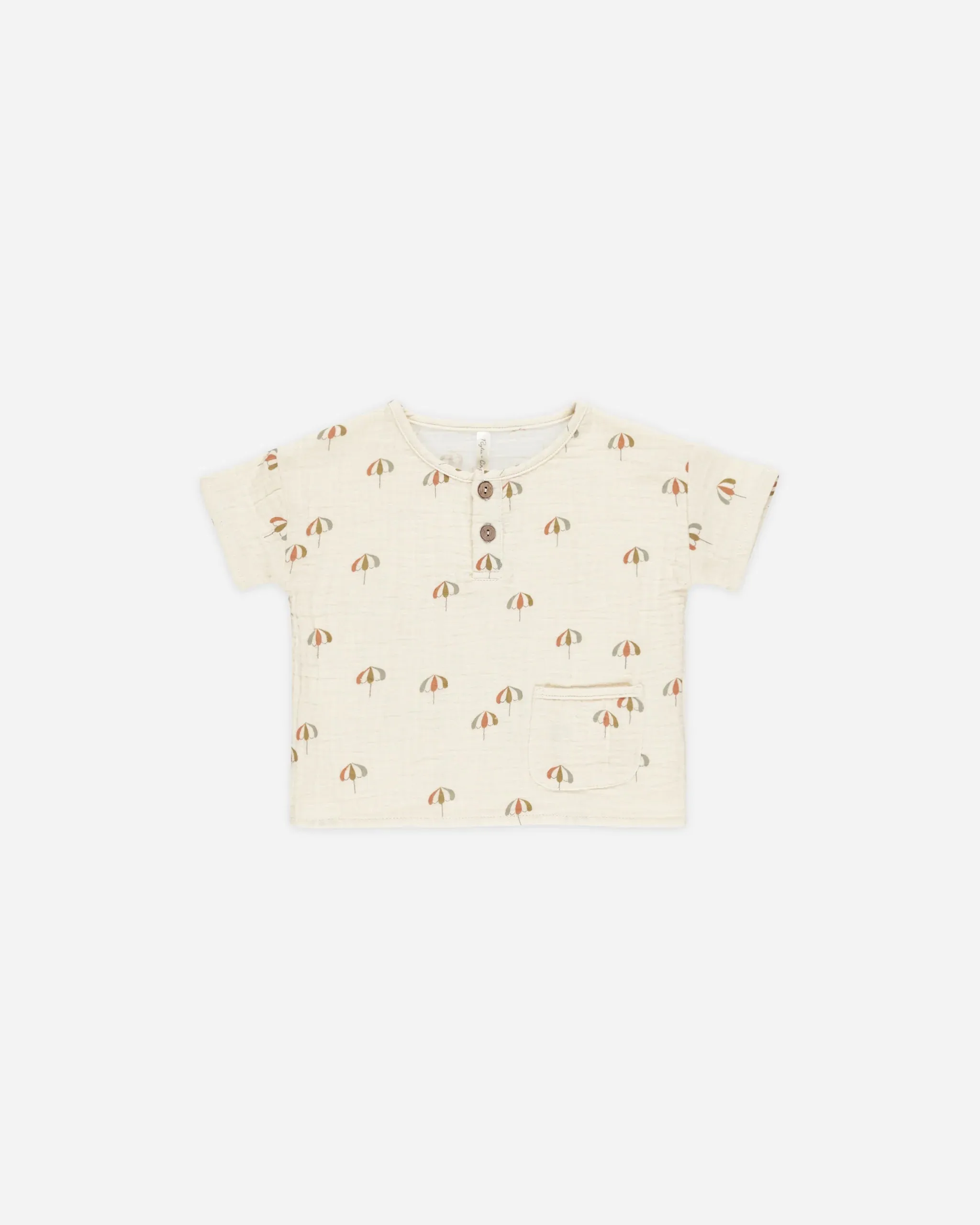 Woven Henley Tee